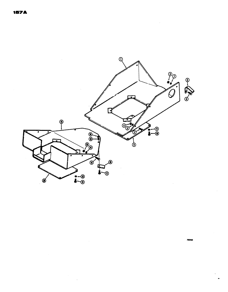 Схема запчастей Case W24 - (157A) - FRONT AND REAR FRAME GUARDS (09) - CHASSIS