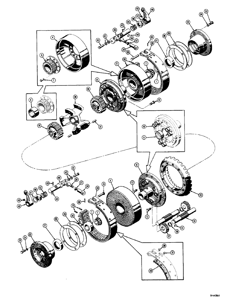 Схема запчастей Case 310F - (104) - DIFFERENTIAL (03) - TRANSMISSION