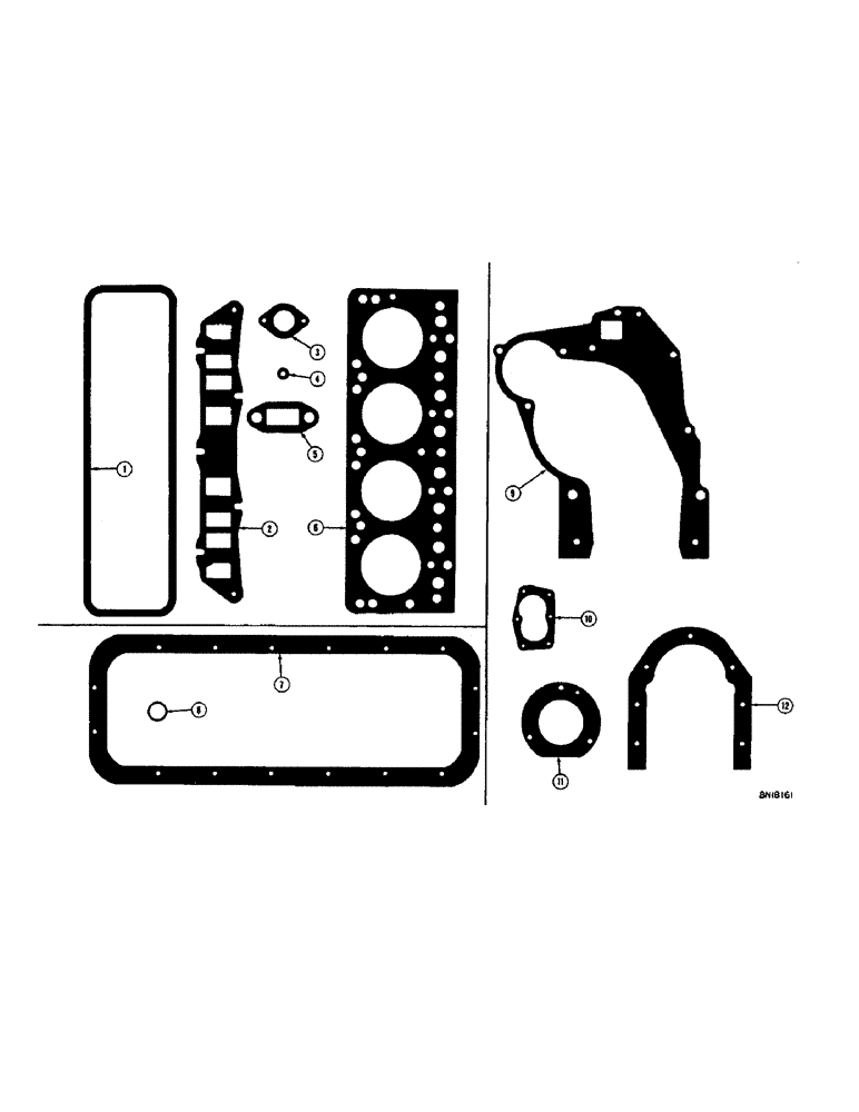 Схема запчастей Case 310C - (018) - SERVICE GASKET SETS, OIL PUMP AND OIL FILTER, ENGINE OIL (01) - ENGINE