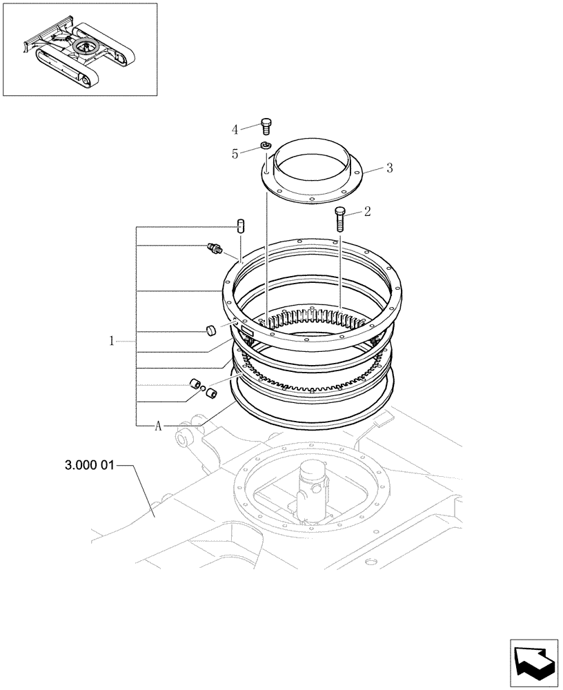 Схема запчастей Case CX31B - (3.000[02]) - LOWER FRAME - RING SLEWING (35) - HYDRAULIC SYSTEMS