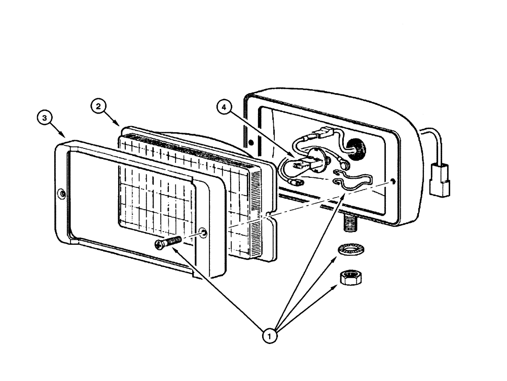 Схема запчастей Case 865 - (04.22[00]) - FRONT AND REAR HEADLIGHT COMPOMENTS (04) - ELECTRICAL SYSTEMS