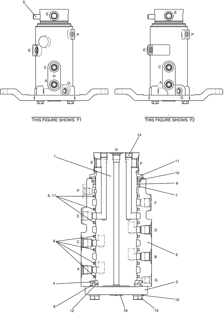 Схема запчастей Case CX36B - (07-045) - JOINT ASSY, SWIVEL (35) - HYDRAULIC SYSTEMS