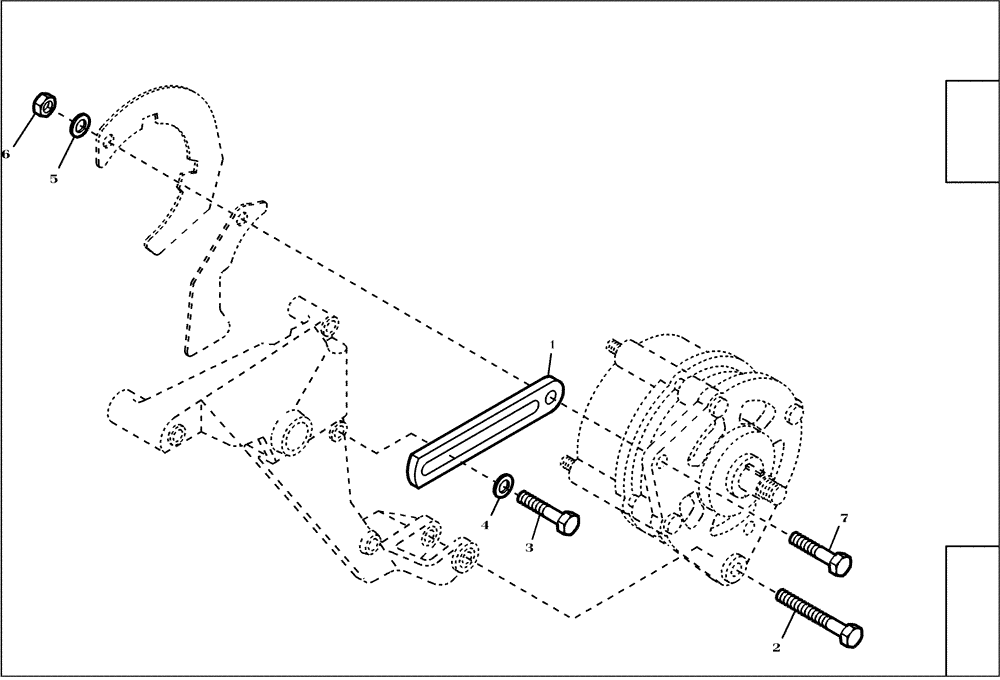 Схема запчастей Case 21E - (95.025[2984894001]) - ALTERNATOR- FASTENING PARTS (10) - ENGINE