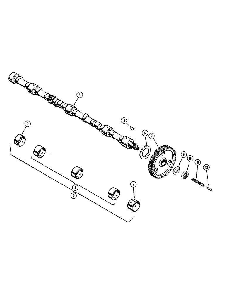 Схема запчастей Case W10 - (016) - CAMSHAFT (02) - ENGINE