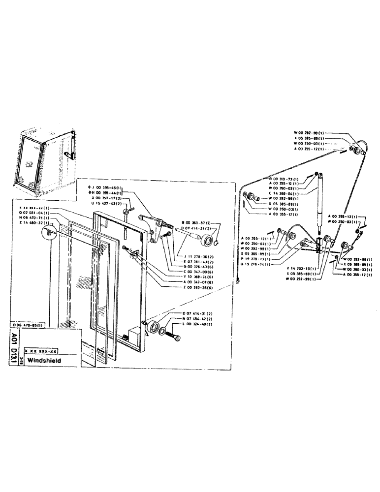 Схема запчастей Case 220CKS - (02) - WINDSHIELD (05) - UPPERSTRUCTURE CHASSIS