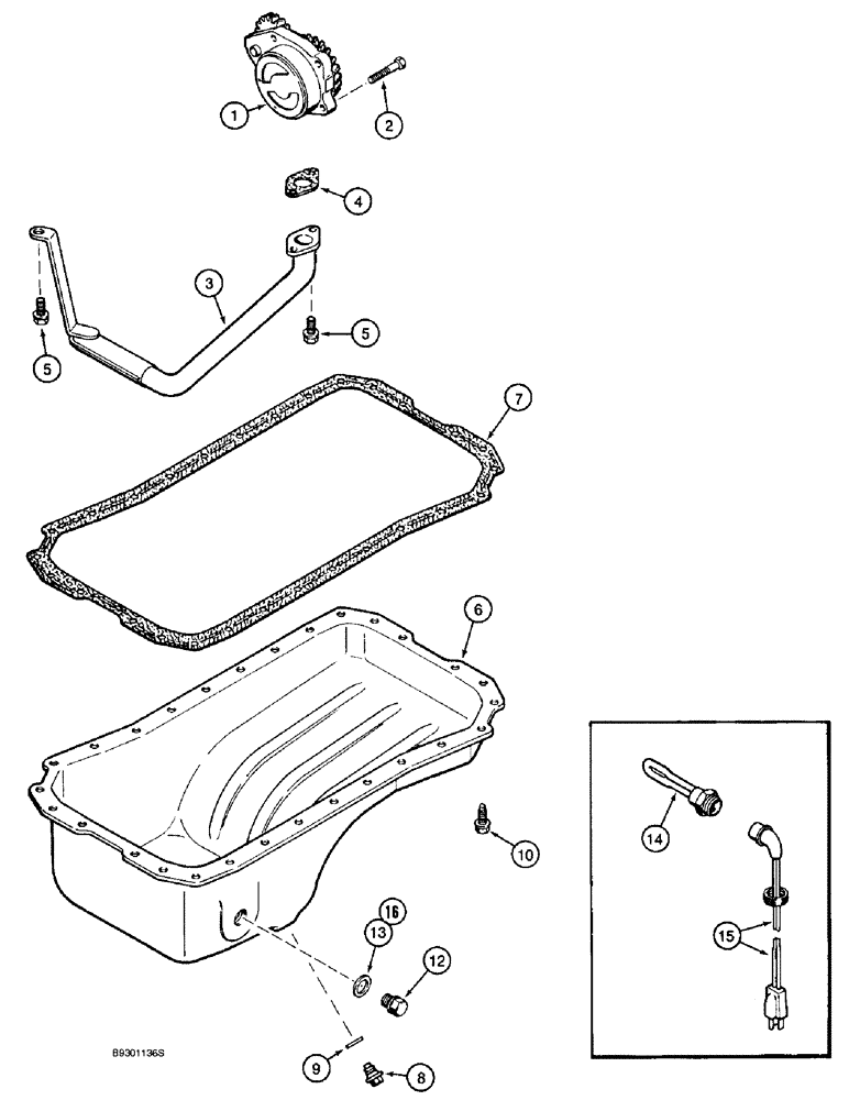 Схема запчастей Case 9010 - (2-24) - OIL PUMP AND OIL PAN, 4T-390 ENGINE, ENGINE OIL HEATER (02) - ENGINE