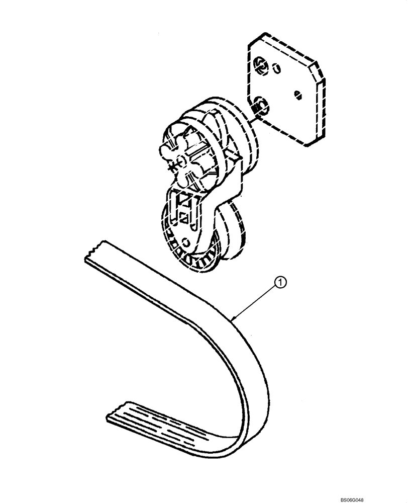 Схема запчастей Case 865 - (02.11[00]) - ENGINE BELT (02) - ENGINE