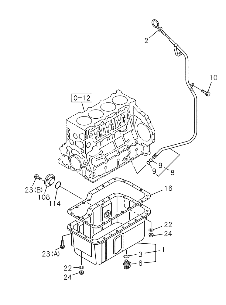 Схема запчастей Case CX250C - (02-009[00]) - OIL PAN (02) - ENGINE