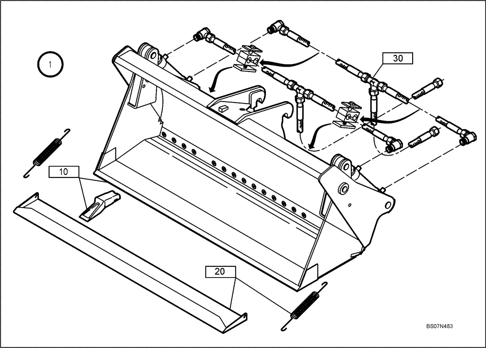 Схема запчастей Case 221D - (64.002[2991858000]) - CLAMSHELL MOUNTING PARTS 850L M3+U (82) - FRONT LOADER & BUCKET