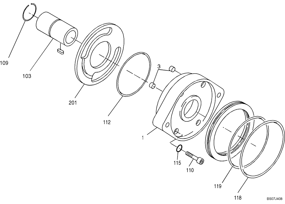 Схема запчастей Case 21D - (22.053[2988406000]) - GEAR PUMP (35) - HYDRAULIC SYSTEMS