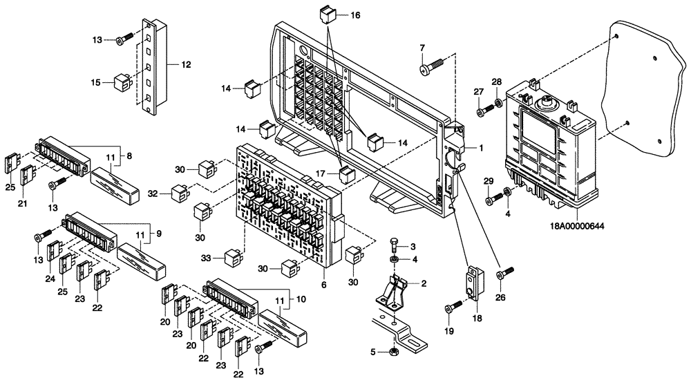 Схема запчастей Case 335 - (67A00001448[001]) - VARIOUS ELECTRICAL EQUIPMENTS (55) - ELECTRICAL SYSTEMS