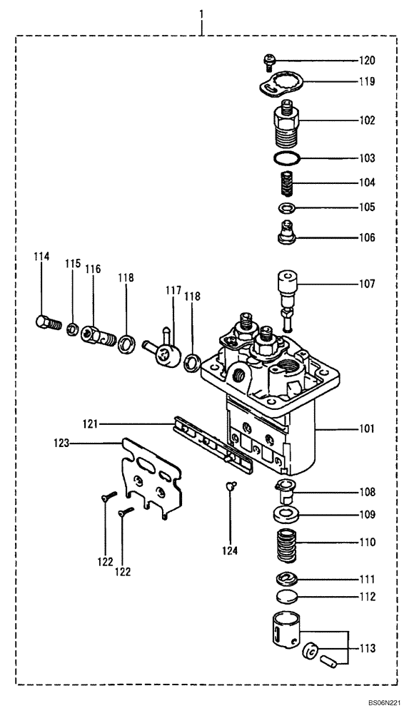 Схема запчастей Case CX17B - (09-023[00]) - FUEL INJECTION PUMP (10) - ENGINE