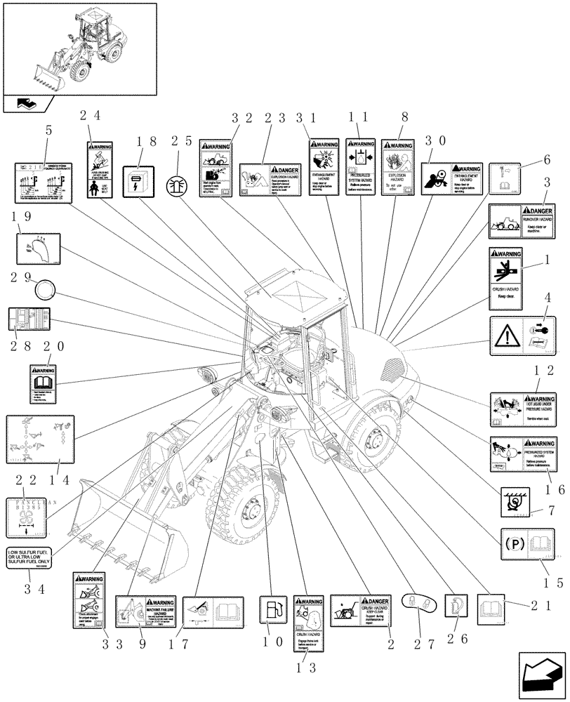 Схема запчастей Case 221E - (622/03[01]) - DECALS CANOPY (08) - SHEET METAL/DECALS