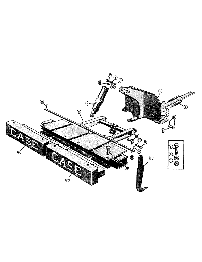 Схема запчастей Case 520 - (152) - SCARIFIER, FIVE TOOTH (05) - UPPERSTRUCTURE CHASSIS