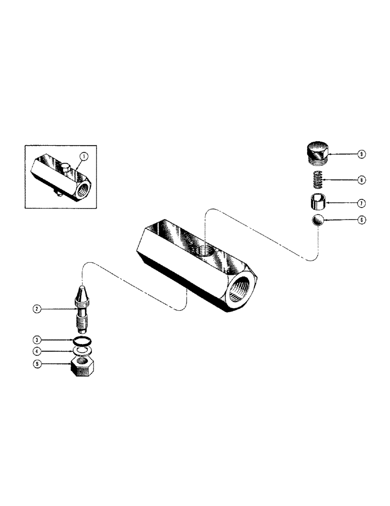 Схема запчастей Case 520 - (186) - 60374 BACKHOE FLOW CONTROL VALVE (07) - HYDRAULIC SYSTEM