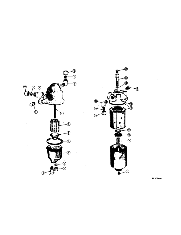 Схема запчастей Case 320B - (048) - FUEL FILTER - DIESEL 