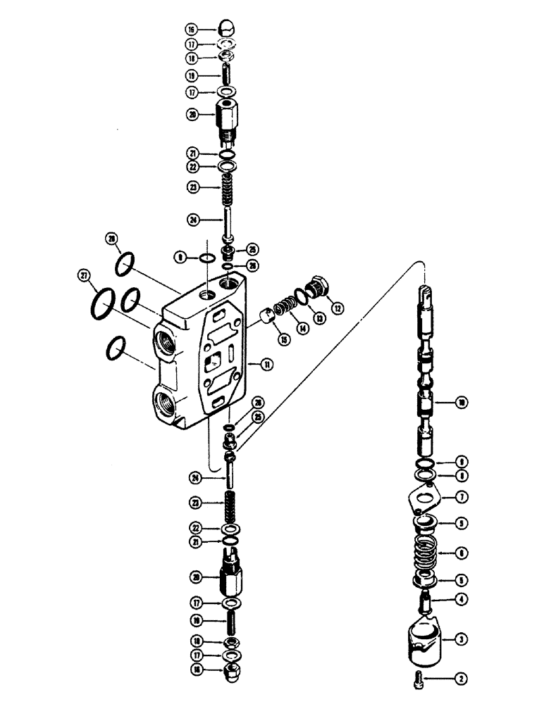 Схема запчастей Case 680CK - (196) - D47622 BACKHOE BUCKET AND CROWD SECTION (35) - HYDRAULIC SYSTEMS