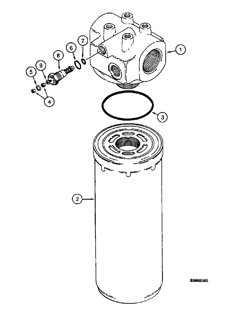 Схема запчастей Case 1825B - (6-40) - FILTER ASSEMBLY, HYDRAULICS OIL (06) - POWER TRAIN