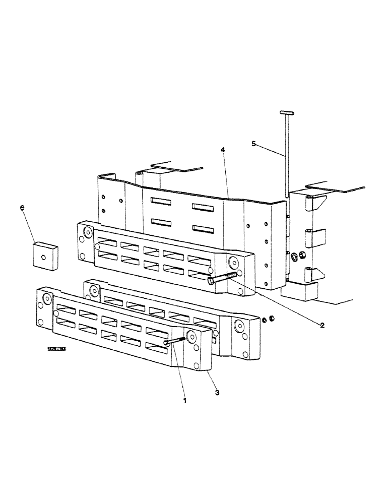 Схема запчастей Case 1529 - (160) - REAR WEIGHTS (39) - FRAMES AND BALLASTING