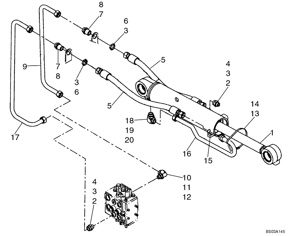 Схема запчастей Case 721D - (08-11) - HYDRAULICS - LOADER BUCKET ( Z-BAR ) (08) - HYDRAULICS