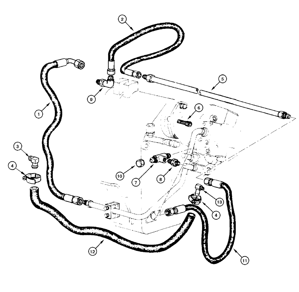 Схема запчастей Case 865 DHP - (8-012) - MAIN PUMP CIRCUIT (08) - HYDRAULICS