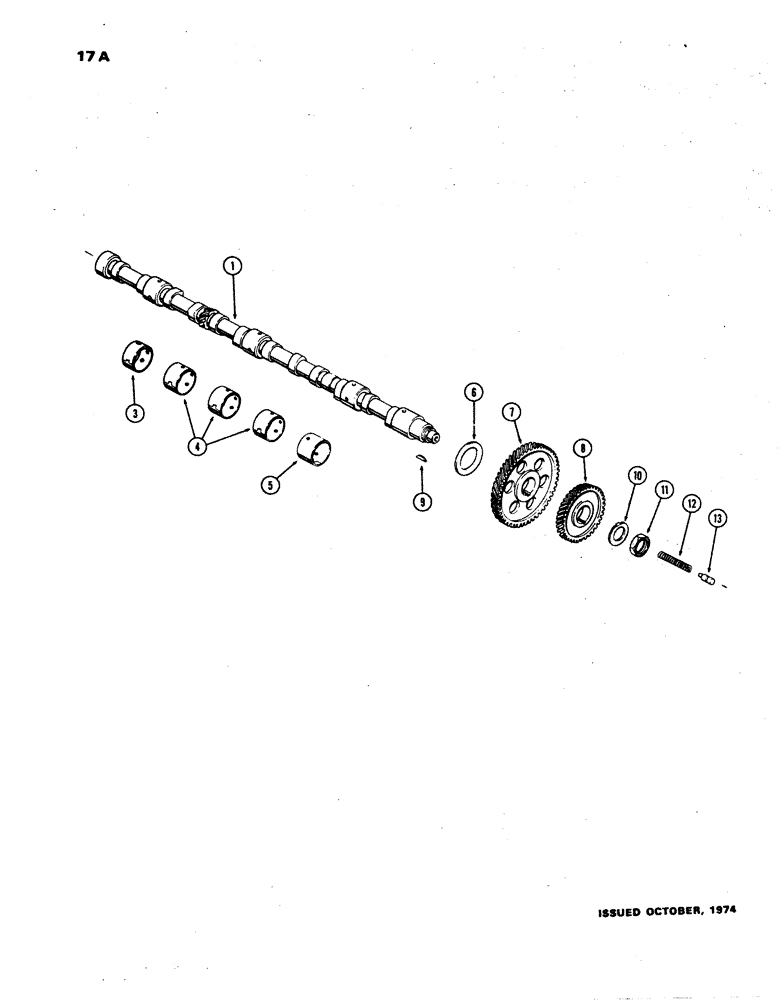 Схема запчастей Case W24B - (017A) - CAMSHAFT, (504BD) DIESEL ENGINE (02) - ENGINE