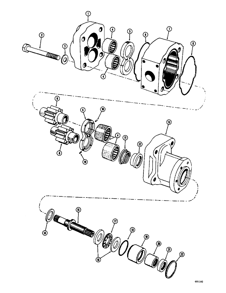 Схема запчастей Case W8B - (232) - A19032 HYDRAULIC PUMP (07) - HYDRAULIC SYSTEM