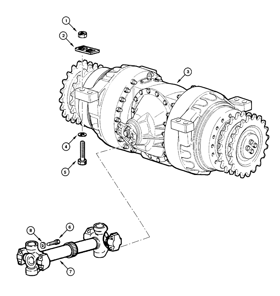 Схема запчастей Case 865 - (06.24[00]) - REAR AXLE GRAZIANO - ASSEMBLY (06) - POWER TRAIN