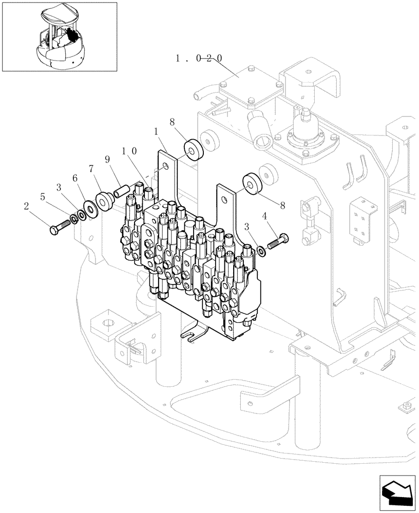 Схема запчастей Case CX31B - (1.050[01]) - CONTROL VALVE (35) - HYDRAULIC SYSTEMS