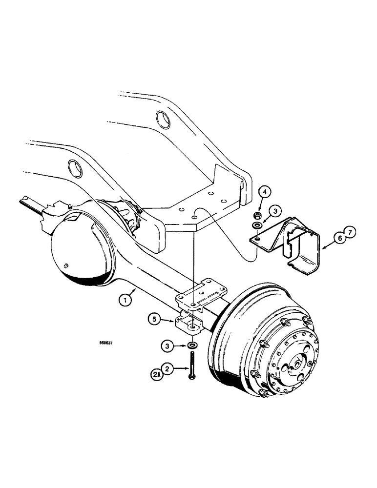 Схема запчастей Case W14 - (318) - AXLE ASSEMBLIES, DRUM BRAKES AXLES (06) - POWER TRAIN