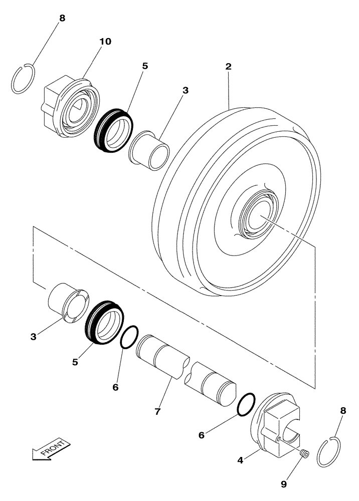 Схема запчастей Case CX130 - (05-09) - TRACK - IDLER (DAC0713099 - DAC0713101) (11) - TRACKS/STEERING