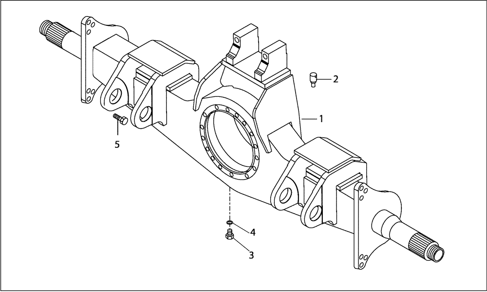 Схема запчастей Case 327B - (33A00000725[001]) - HOUSING, REAR AXLE (87580159) (11) - AXLES/WHEELS