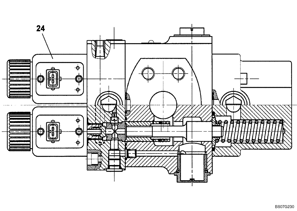 Схема запчастей Case SV210 - (09-001-01[02]) - VALVE, HYDRAULIC RELEASE (GROUP 319-7) (ND090925) (07) - BRAKES