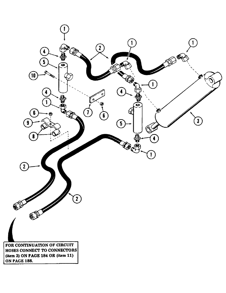 Схема запчастей Case 40 - (146) - WRIST-O-TWIST TUBING (35) - HYDRAULIC SYSTEMS