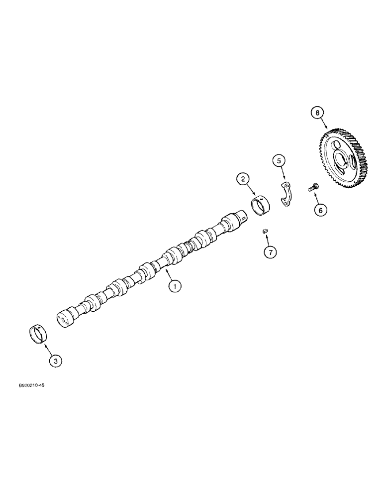 Схема запчастей Case 9030 - (2-30) - CAMSHAFT, 6T-590 ENGINE (02) - ENGINE