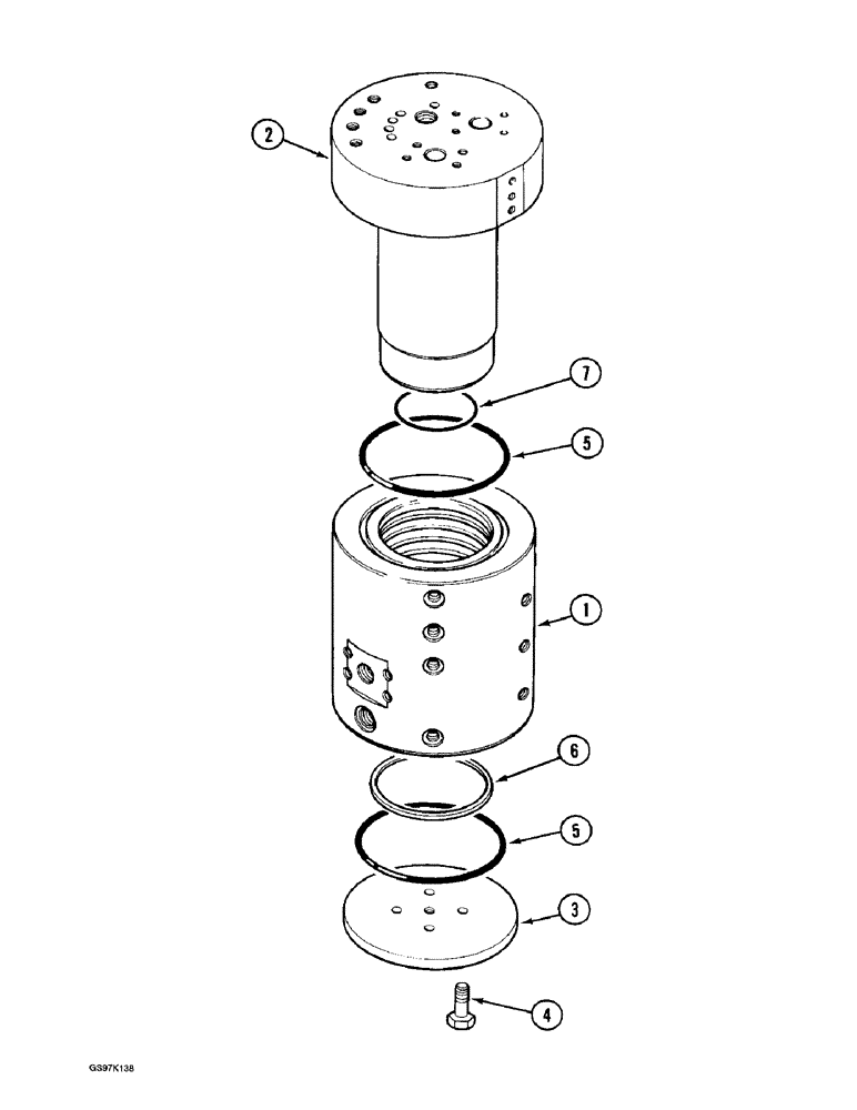 Схема запчастей Case 888 - (8C-18) - HYDRAULIC SWIVEL, P.I.N. 15401 AND AFTER (08) - HYDRAULICS