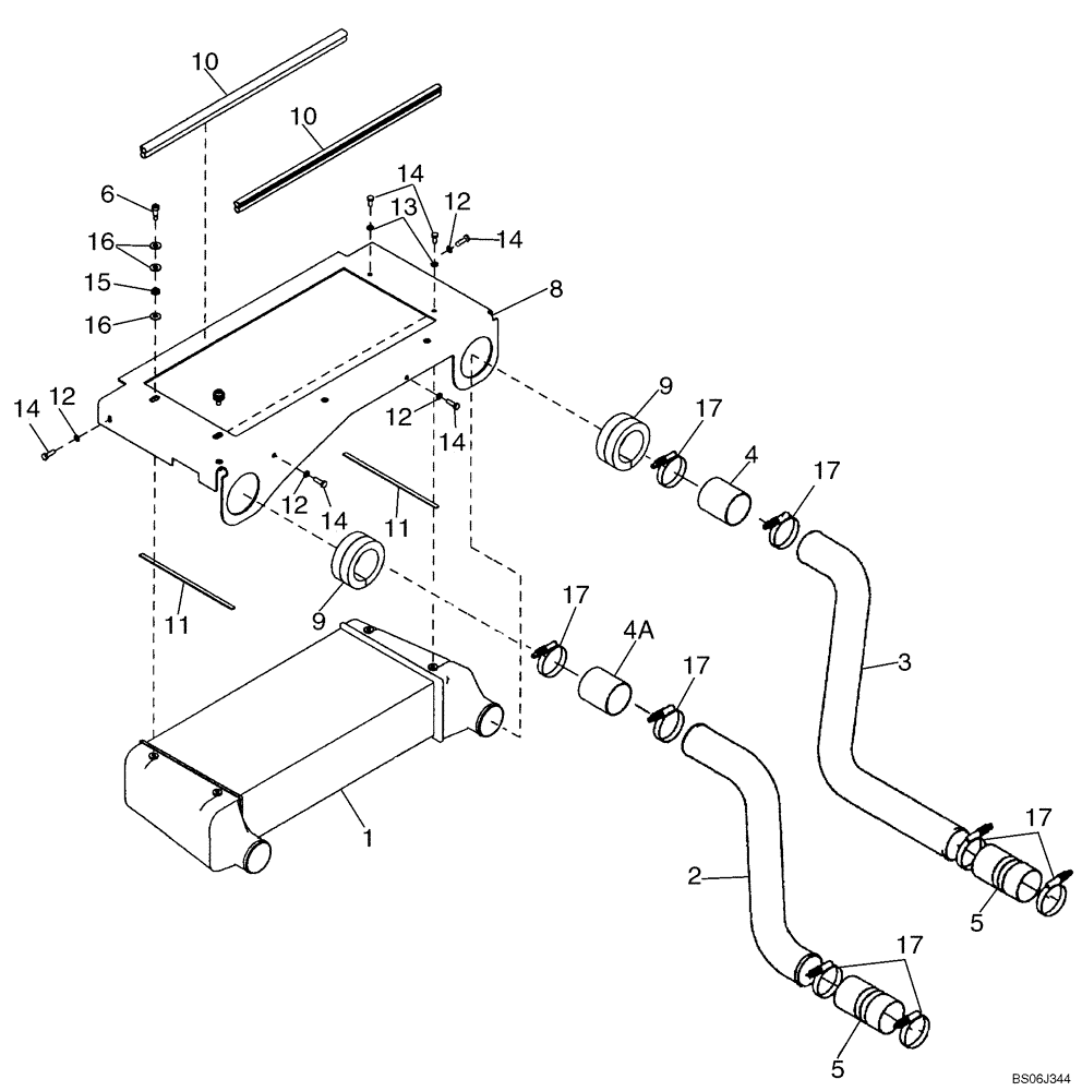 Схема запчастей Case 721D - (02-20) - TURBOCHARGER SYSTEM (02) - ENGINE