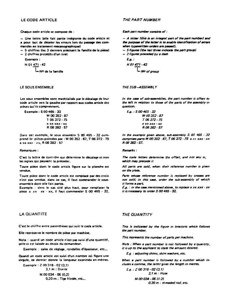 Схема запчастей Case 90BCL - (000B) - THE PART NUMBER (00) - GENERAL
