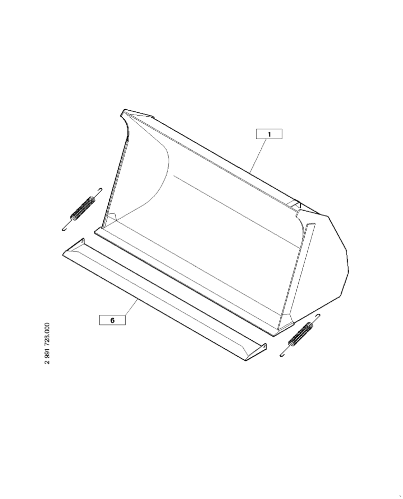 Схема запчастей Case 121E - (64.200[2991730000]) - LOADING BUCKET INSTALLATION 0,8M3 X 2050-STD (82) - FRONT LOADER & BUCKET