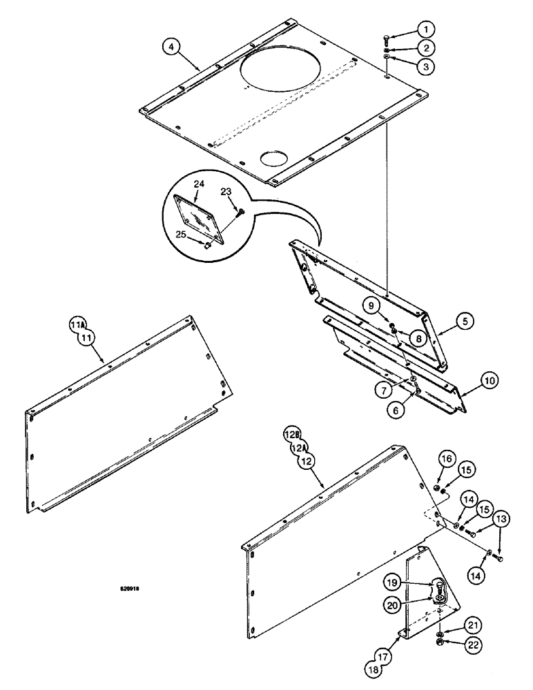 Схема запчастей Case W14 - (562) - HOOD AND FRONT PANEL (09) - CHASSIS/ATTACHMENTS