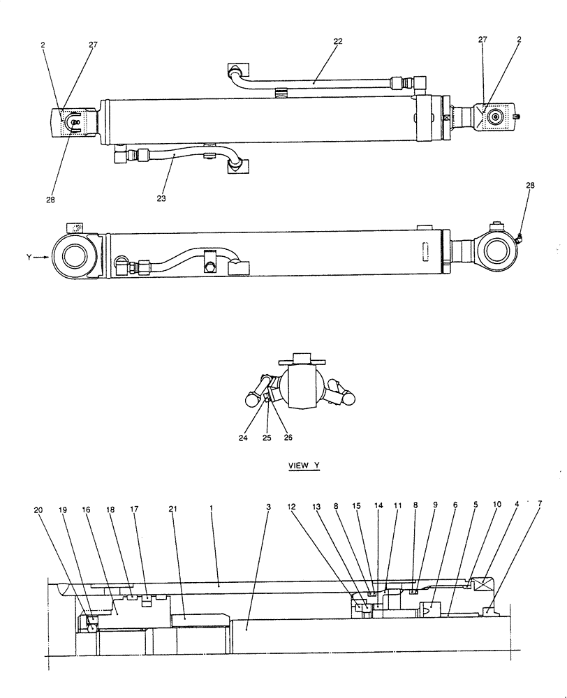 Схема запчастей Case CX36B - (HC601-01[1]) - LIFT CYLINDER - (CANOPY) (35) - HYDRAULIC SYSTEMS