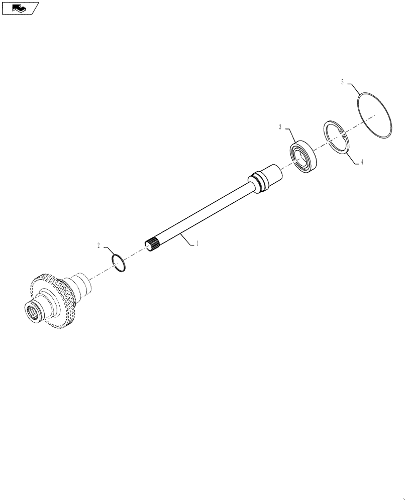 Схема запчастей Case 621F - (21.100.08) - PTO SHAFT ASSY (21) - TRANSMISSION