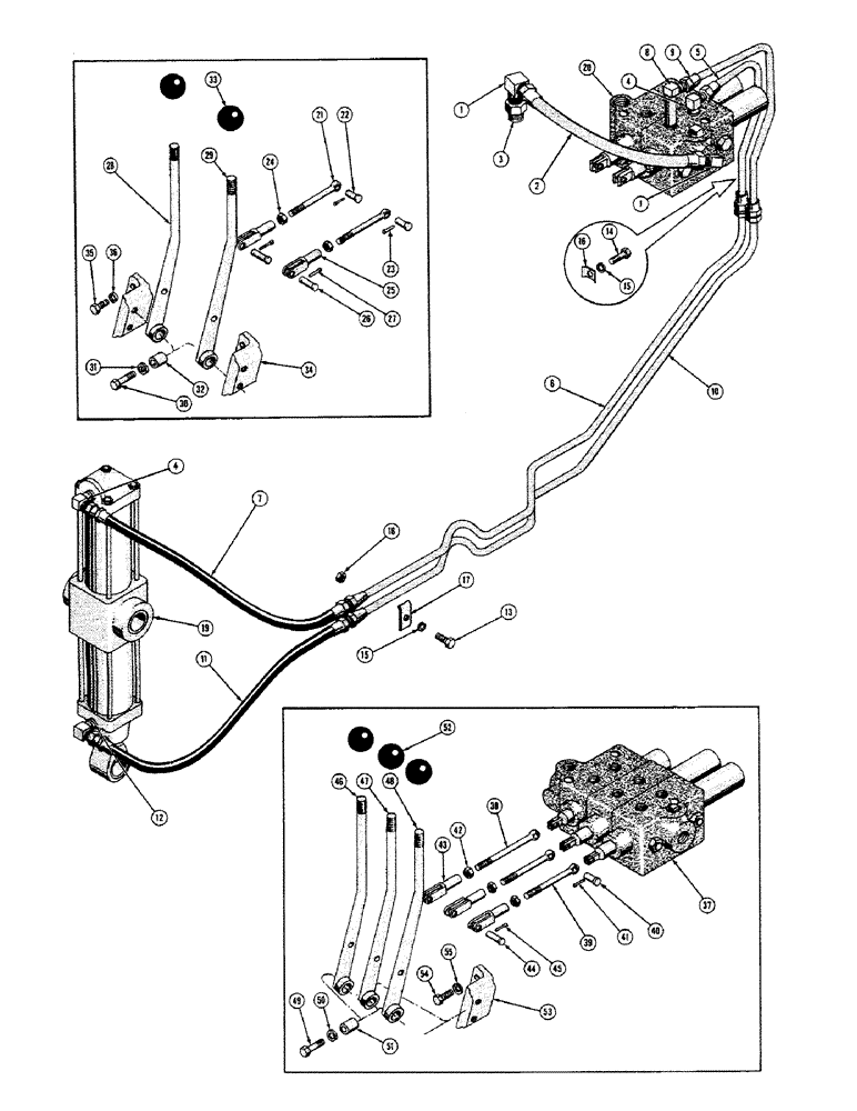 Схема запчастей Case 520 - (154) - SCARIFIER HYDRAULICS (07) - HYDRAULIC SYSTEM