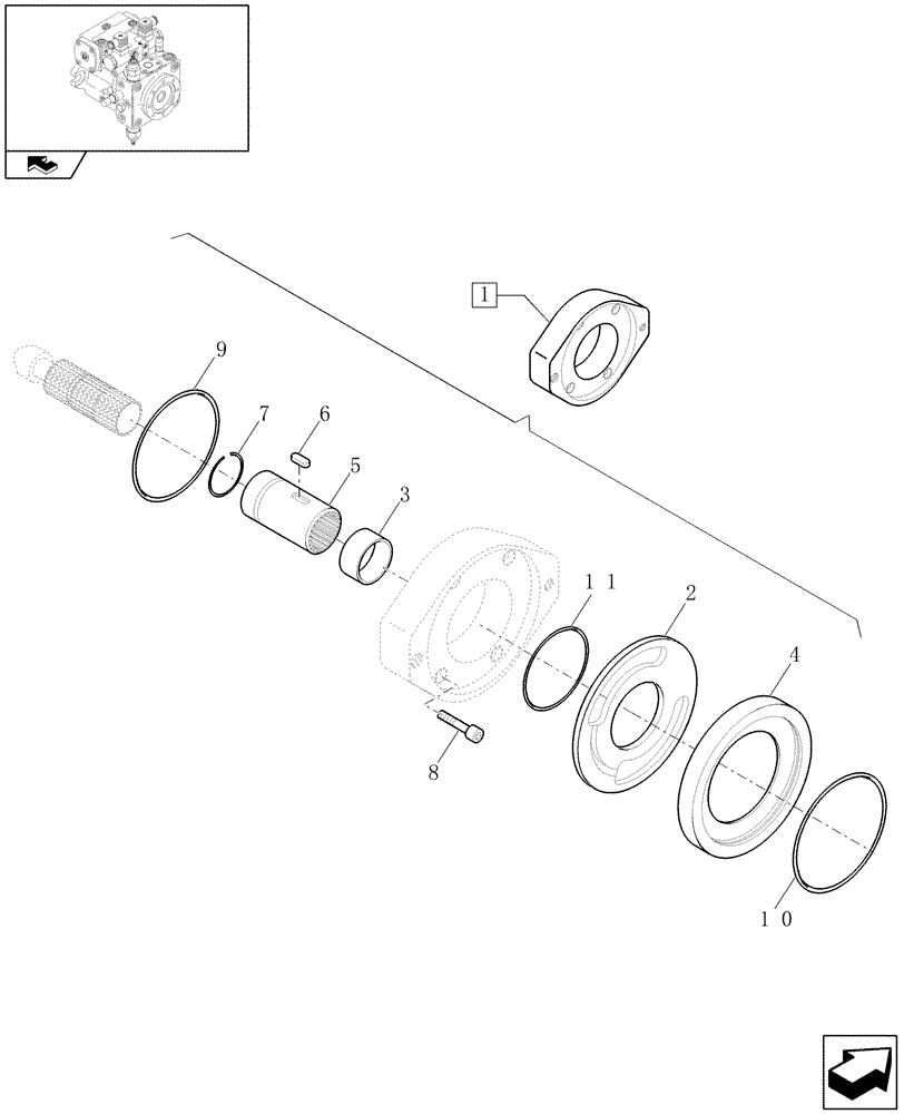 Схема запчастей Case 221E - (1.82.3/01[08]) - CLUTCH (07) - HYDRAULIC SYSTEMS