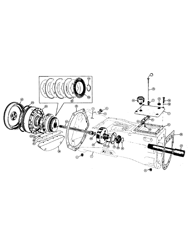 Схема запчастей Case 320B - (068) - TORQUE CONVERTER DRIVE TORQUE TUBE 