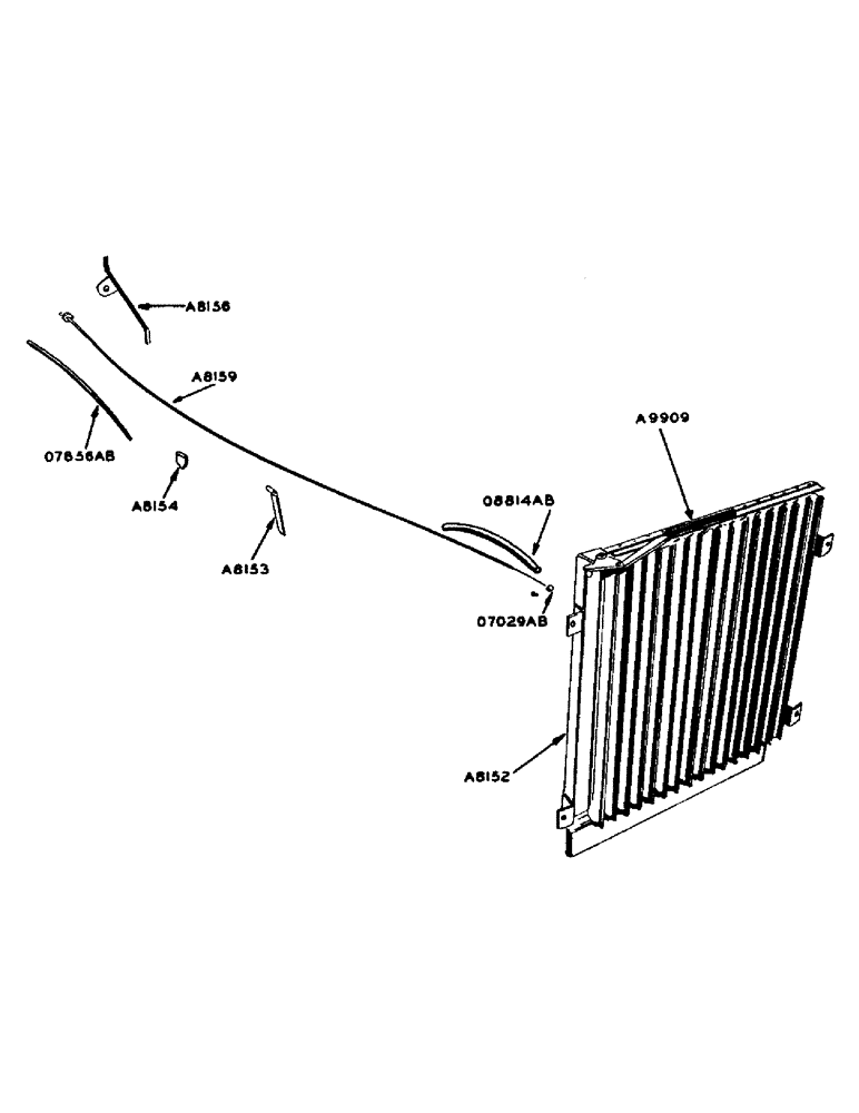 Схема запчастей Case 420 - (073) - RADIATOR SHUTTER (10) - ENGINE