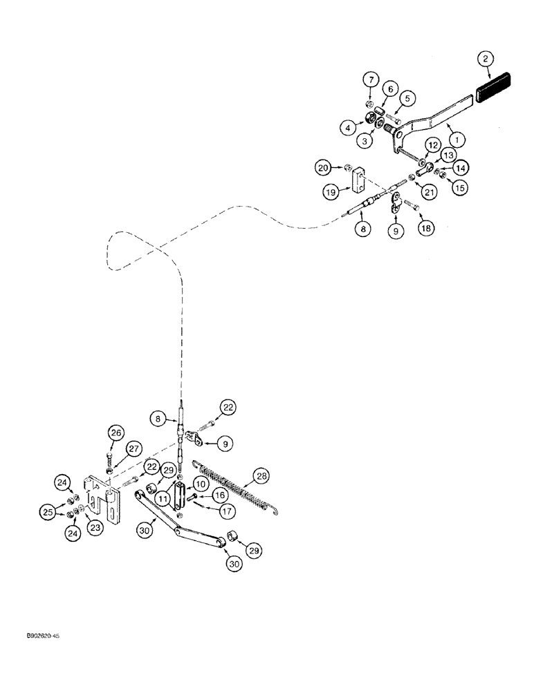 Схема запчастей Case 1818 - (6-24) - BELT TENSION CONTROLS (06) - POWER TRAIN