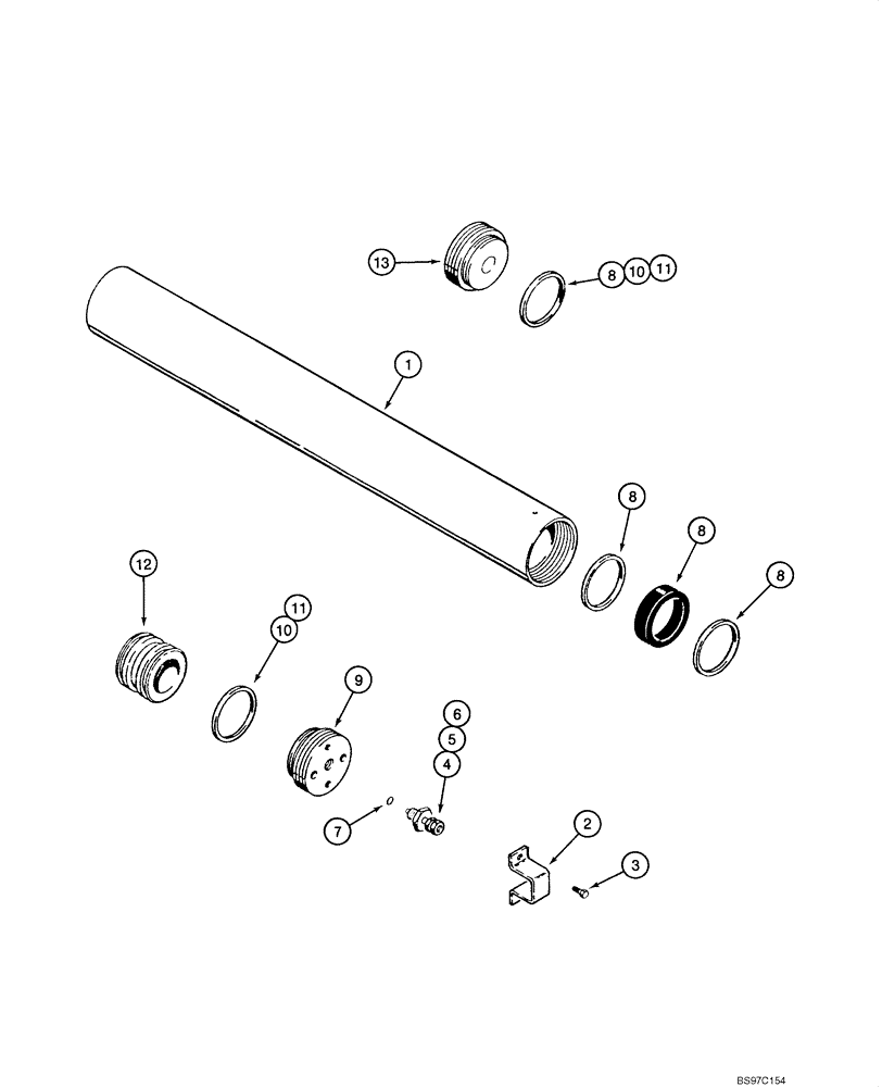 Схема запчастей Case 586G - (08-13) - ACCUMULATOR ASSY (08) - HYDRAULICS