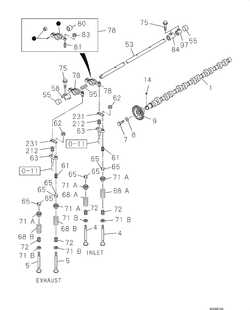 Схема запчастей Case CX800B - (02-15) - CAMSHAFT - VALVE MECHANISM (02) - ENGINE