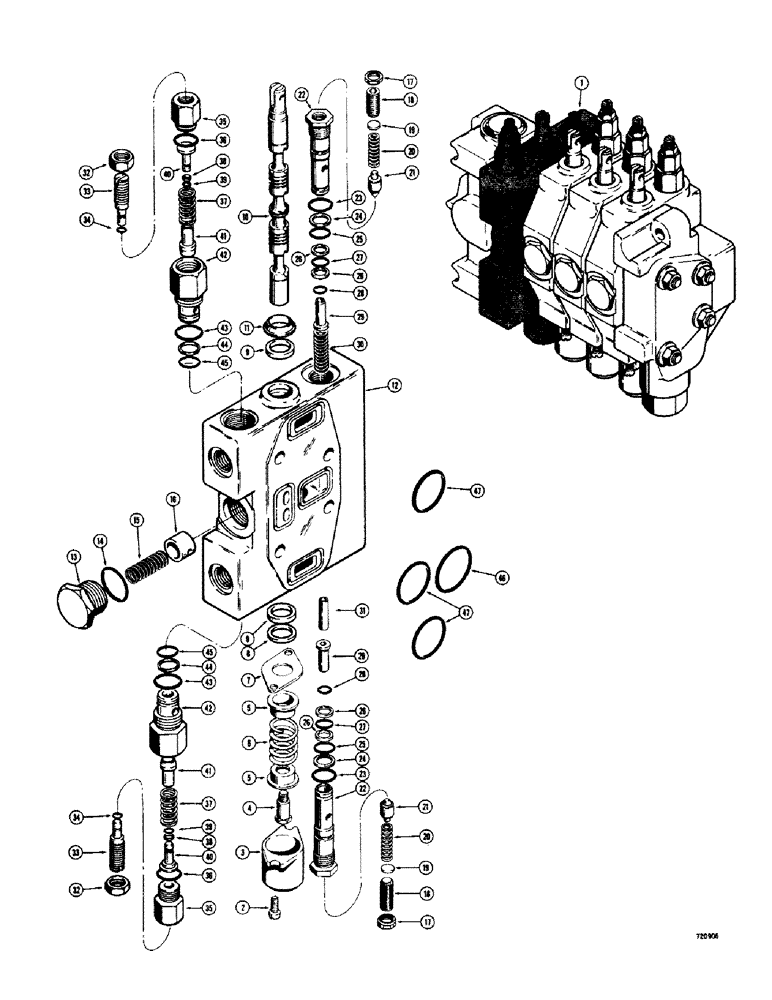 Схема запчастей Case 35 - (290) - D54598 BACKHOE SWING SECTION 